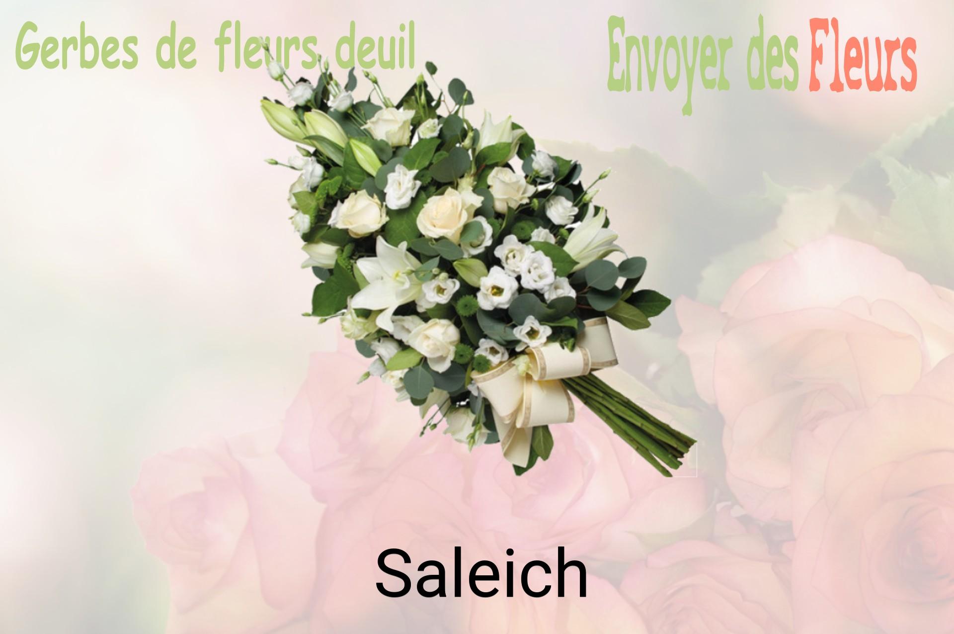 Gerbe de fleurs de deuil livrée à Saleich